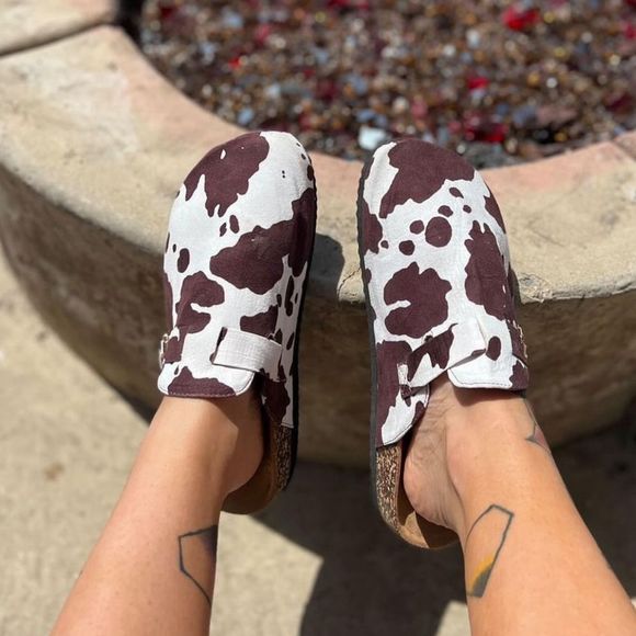 TAN COW BIRKEN BOTTOM FLAT SOFT FOOTED - Picture 2 of 8